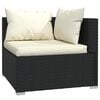 vidaXL Garden Lounge Set Black, Cream