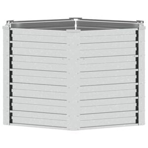 vidaXL Garden Raised Bed Silver Galvanized steel Large Durable