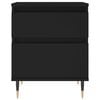 vidaXL Bedside Cabinet Black Engineered wood, Metal 15.7x13.8x19.7 in