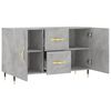 vidaXL Sideboard Concrete gray Engineered wood 39.4x14.2x23.6 in
