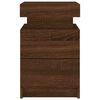 vidaXL Bedside Cabinet Set of 2 Brown oak Engineered wood