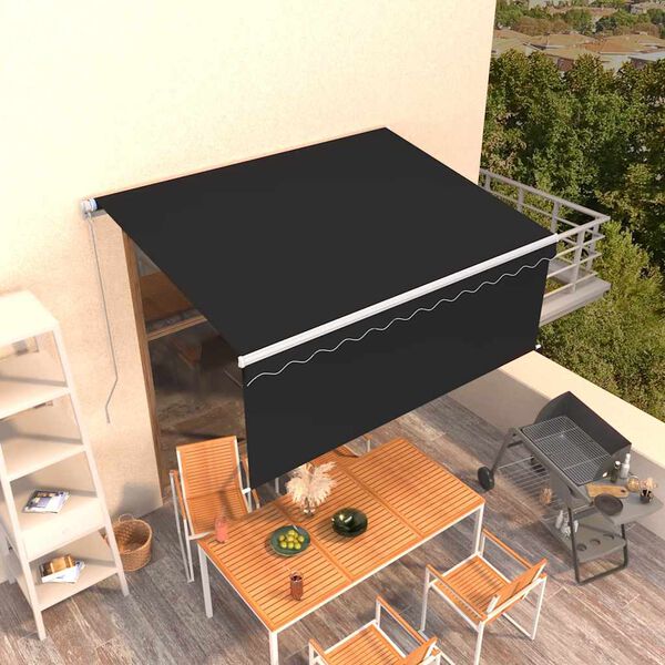 vidaXL Retractable Awning Anthracite
