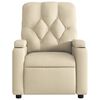 vidaXL Massage Recliner Chair Cream Fabric (100% polyester), metal, plywood