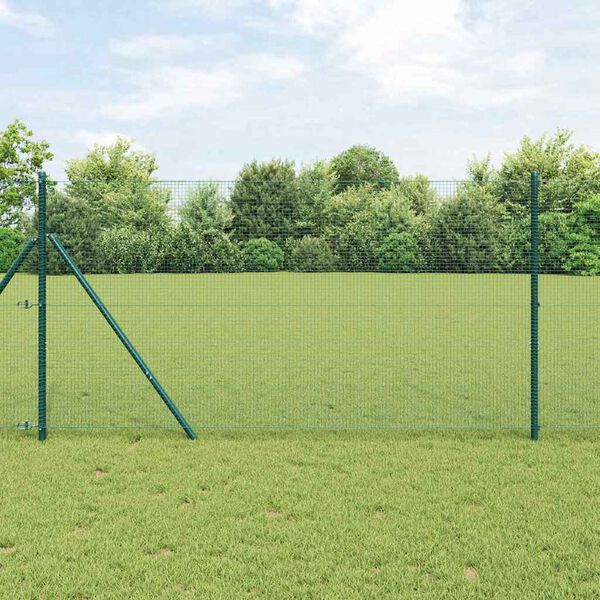 vidaXL Welded Wire Fence Green 3.9'x 32.8'Steel