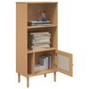 vidaXL Bookcase Brown Solid pine wood, Engineered wood, Poly rattan