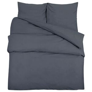 vidaXL Duvet Cover Set Anthracite Microfiber 53.1 x 78.7 in Lightweight