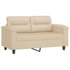 vidaXL Sofa Set Cream Microfiber fabric (100% polyester), metal, plywood
