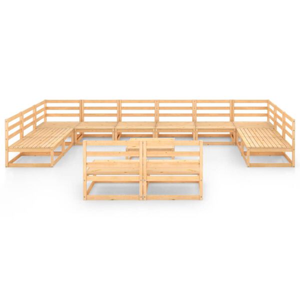 vidaXL 13 Piece Patio Lounge Set Solid Pinewood