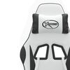 vidaXL Gaming Chair White and Black Faux leather, metal, plywood, foam