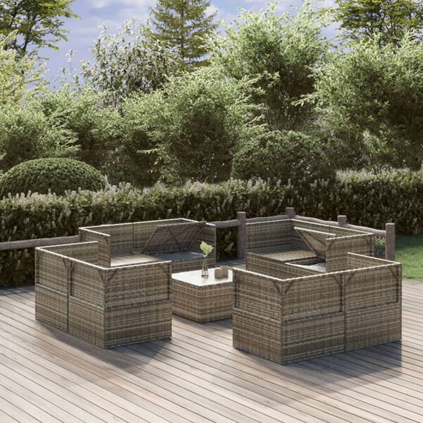 vidaXL Garden Lounge Set Grey