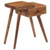 vidaXL Bedside Table Natural wood color Solid Acacia Wood