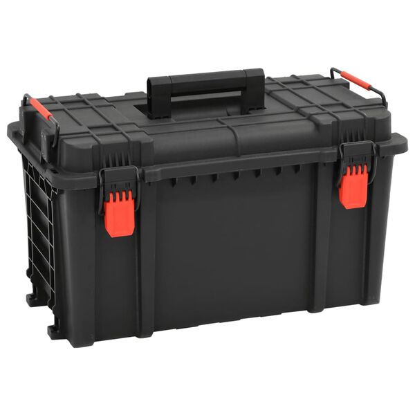 vidaXL Portable Flight Case Black 22.4"x13.8"x12.8" PP