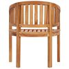 vidaXL Garden Chair Set of 2 Natural Teak Teak Wood Standard