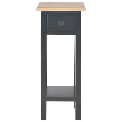 vidaXL Side Table Black 10.6"x10.6"x25.8" Wood