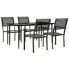 vidaXL Garden Dining Set Black, Anthracite