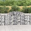 vidaXL Gabion Basket Set of 3 Silver Galvanized iron Large
