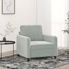 vidaXL Sofa Chair Light grey Velvet (100% polyester), metal, textilene