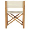 vidaXL Director's Chair Set of 2 Cream Teak wood, Polyester fabric