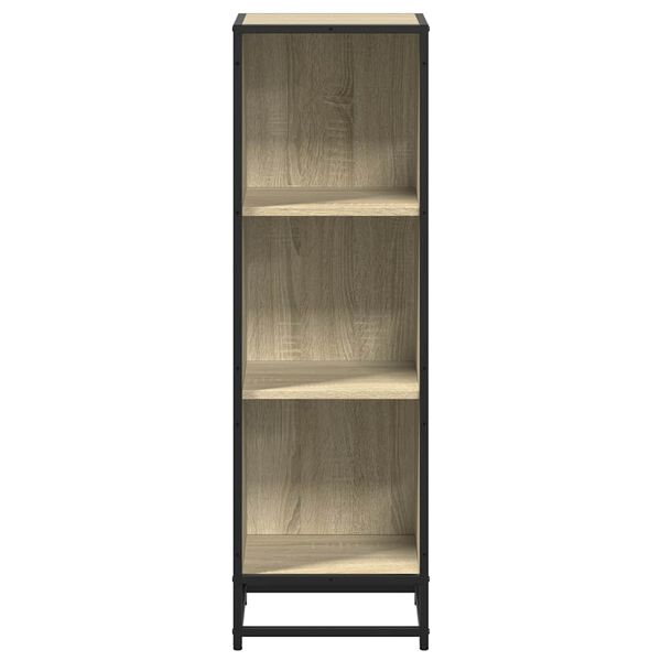 vidaXL Book Cabinet Sonoma oak Engineered wood, metal Medium