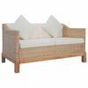 vidaXL Sofa Set Natural Natural Rattan Medium Removable Covers
