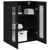 vidaXL Wall Cabinet Black Oak 27.36 x 13.39 x 35.43 in Engineered Wood
