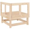 vidaXL Garden Corner Sofa Natural Solid pine wood Medium Modular