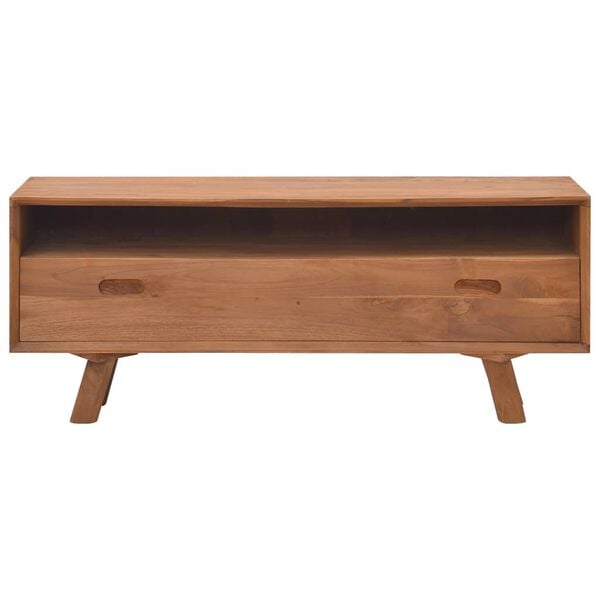 vidaXL TV Cabinet Natural Teak Fine sanded teak hardwood Medium Durable