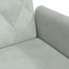 vidaXL Sofa Bed Light grey Velvet (100% polyester), plywood Large