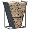 vidaXL Firewood Rack Anthracite 27.4x13.8x31.9" Cold-rolled steel