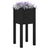vidaXL Planter Set of 2 Black Solid pinewood Medium Durable