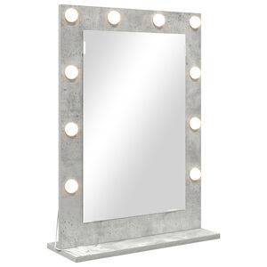 vidaXL Vanity Mirror with Mirror Concrete Grey 27.56 x 19.69 x 7.09 in