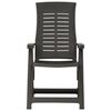 vidaXL Patio Reclining Chairs 2 pcs Plastic Anthracite