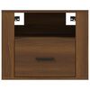 vidaXL Wall-mounted Bedside Cabinet Set of 2 Brown Oak Engineered Wood
