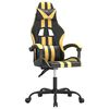 vidaXL Gaming Chair Black and Gold Faux leather, Metal, Plywood