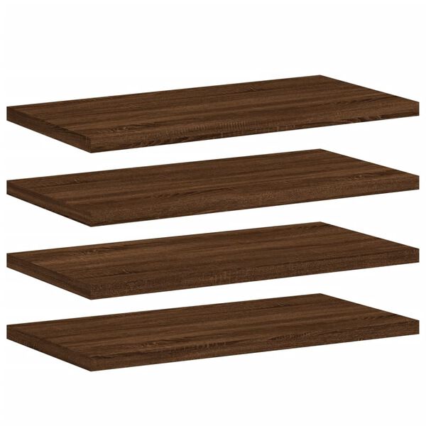 vidaXL Wall Shelf Set of 4 Brown Oak Engineered Wood