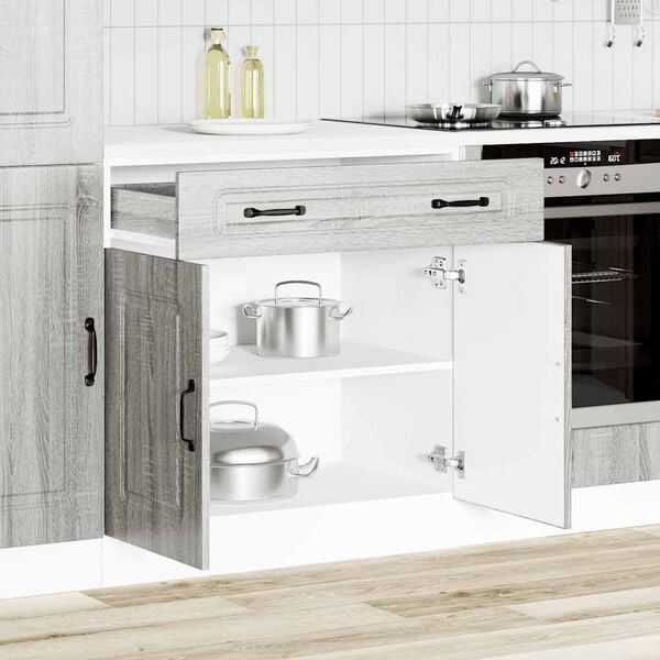 vidaXL Kitchen Base Cabinet Grey Sonoma Engineered Wood