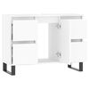vidaXL Bathroom Cabinet White Engineered wood and iron Medium