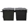 vidaXL Bio Pond Filter Black Plastic Large Storage Bio Pond Filter