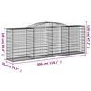 vidaXL Gabion Basket Set of 4 Silver Galvanized iron Large Durable