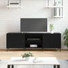 vidaXL TV Cabinet Black Engineered wood 59.1 x 11.8 x 19.7 in TV Cabinet