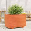 vidaXL Garden Planter Wax Brown Solid Pine Wood Medium Decorative Inlays