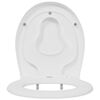 vidaXL Toilet Seat White 17.52 x 14.69 x 1.69 in Duroplast