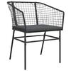 vidaXL Garden Dining Set Black and Dark Grey