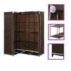 vidaXL Wardrobe Brown Iron tube 51.2 x 34.3 x 66.5 in Wardrobe