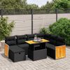 vidaXL Garden Sofa Set Black