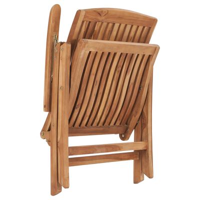 vidaXL Reclining Patio Chairs 2 pcs Solid Teak Wood