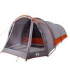 vidaXL Family Tent Tunnel 8-Person Gray Waterproof