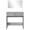 vidaXL Dressing Table Gray Sonoma Engineered Wood, Glass Medium