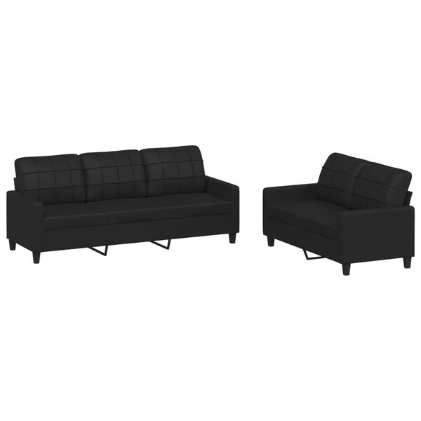 vidaXL Sofa Set Black