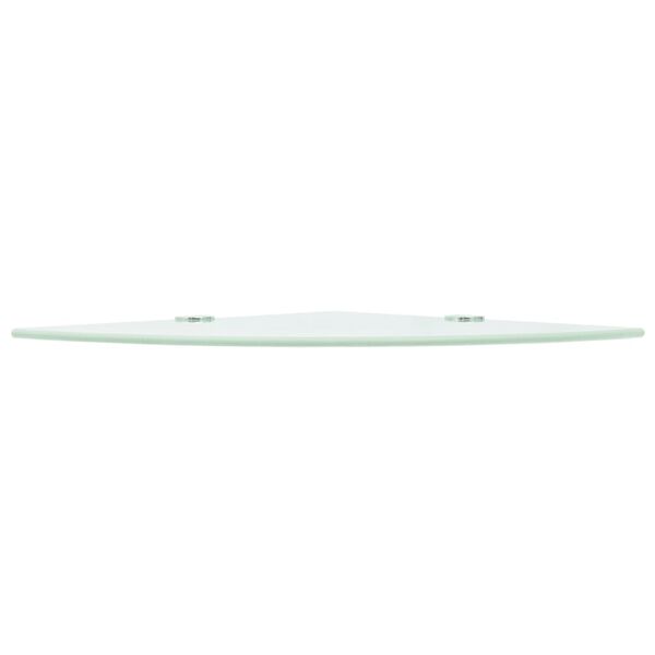 vidaXL Corner Shelf White Tempered glass Small Corner Shelf Triangular